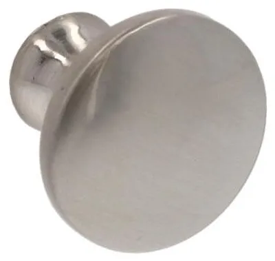 Produktbild von Knopf für Möbel, aus Zamak, Durchmesser 28 mm, satiniertes Nickel