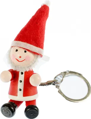 Produktbild von Weihnachtsmann Schlüsselanhänger Miniblings Anhänger Schlüsselring Nikolaus rot