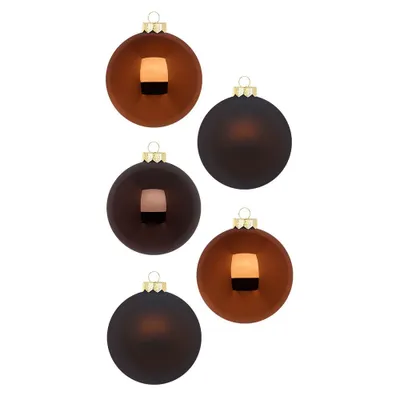 Produktbild von Weihnachtskugeln Glas 6cm 20 Stück - Cognac Diamond