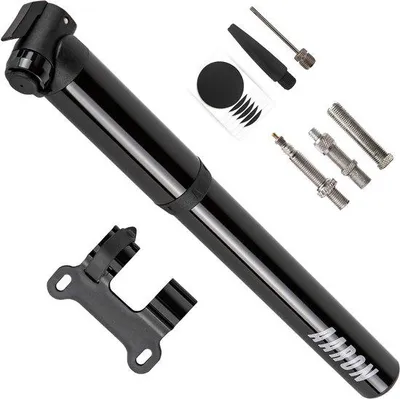 Produktbild von Famanu Mini-Fahrradpumpe für alle Ventile - schwarz/grau