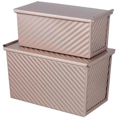 Immagine prodotto di Set di 2 teglie da forno antiaderenti con coperchi