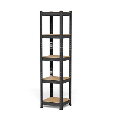 Produktbild von Lagerregal 1er Set 150 x 37 x 37cm 5 Böden Metall Schwarz