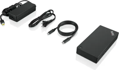 Produktbild von Lenovo ThinkPad USB-C Dock Gen 2, Kabelgebunden, USB 3.2 Gen 1 (3.1 Gen 1) Type-C, 3,5 mm, 10,100,1000 Mbit/s, Schwarz, 10 Gbit/s