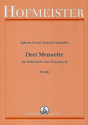 Produktbild von 3 Menuette für Pedalharfeoder Hakenharfe