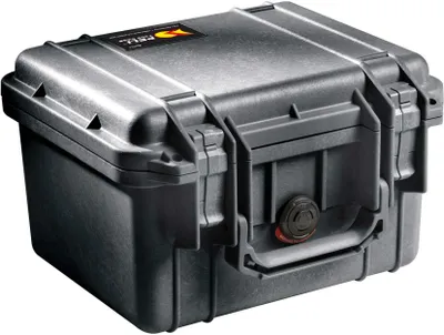 Produktbild von Peli 1300 Unzerstörbarer Kamerakoffer, IP67 Wasserdicht, 6L Volumen, Ohne Schaum, Farbe: Schwarz