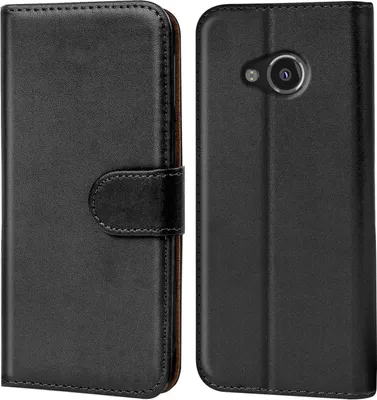 Produktbild von Conie Klapp Tasche für HTC U Play Kartenfach Rundumschutz Hülle in Schwarz