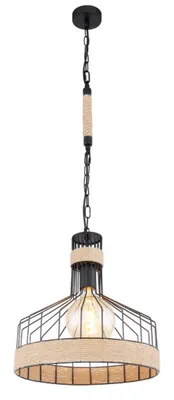 Produktbild von Globo Lighting Hängeleuchte Metall schwarz matt, 1x E27