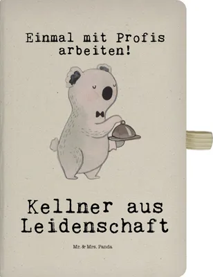 Produktbild von Mr. & Mrs. Panda Journal Kellner Leidenschaft - Transparent - Geschenk, Lustig, Restaurant, A5 Notizbuch, Schreibheft, Ausbildung, Reisetagebuch, Tagebuch, Spruch