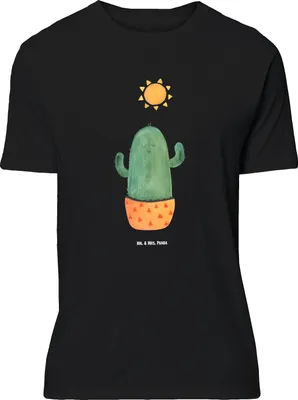 Produktbild von Mr. & Mrs. Panda Größe L T-Shirt Kaktus Sonne - Schwarz - Geschenk, Kakteen, mit Spruch, Glück, Scheidung, Motivation, Tshirt, Shirt, Neustart, Trennung