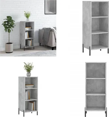 Produktbild von vidaXL Sideboard Betongrau 34,5x32,5x90 cm Holzwerkstoff - Sideboard - Sideboards - Schrank - Lagerschrank