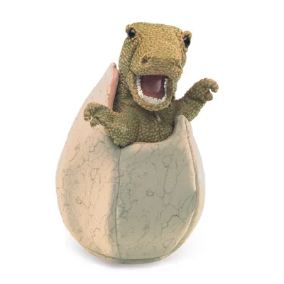 Produktbild von Folkmanis Handpuppe Saurierbaby im Ei 3134