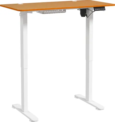 Produktbild von Höhenverstellbarer Stehschreibtisch 120x60cm Natur/Weiß Elektrisch 72-116cm Homeoffice Schreibtisch