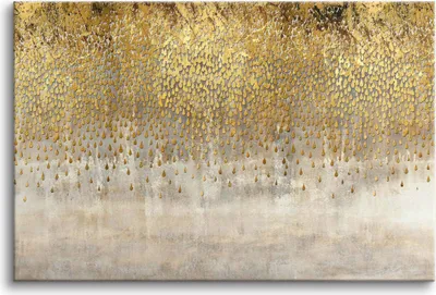 Obrázek produktu pro Stylový elegantní obraz Zlaté kapky Béžový interiér Glamour Moderní 80x120