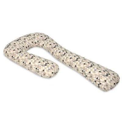 Image de Coussin prénatal/postnatal, triangles beiges