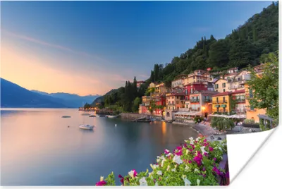 Produktbild von MuchoWow® Poster Italien - Sonnenuntergang - See 30x20 cm - Plakate - Print