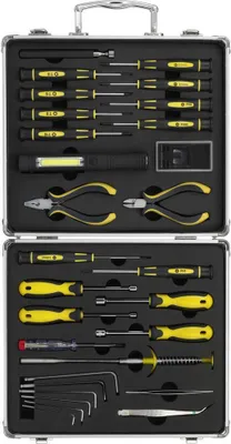 Produktbild von Basetech BT-1954694 Werkzeugset Heimwerker, Techniker, Elektriker im Koffer 30teilig
