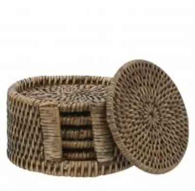 Immagine prodotto di H&H Set 6 Sottobicchieri In Rattan Cm 12Xh6,5