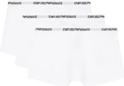 Produktbild von Emporio Armani Herren Boxershorts 3er Pack | Trunk Core Logoband Weiß AF14132 EM000259 L 3Trunks/Weiß/White