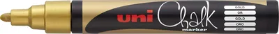 Image de marqueur craie uni-ball Chalk PWE-5M, or, pointe ogive