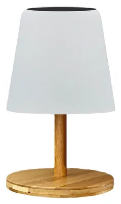 Produktbild von Solar-Tischlampe STANDY MINI WOOD 25cm Holz Solarleuchte Garten Deko