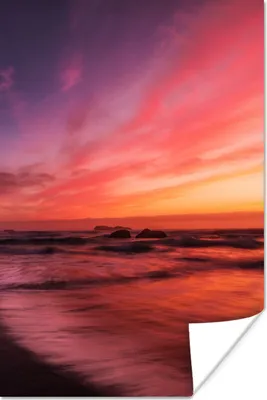 Produktbild von MuchoWow® Poster Strand - Meer - Natur - Abend 20x30 cm - Papierdruck