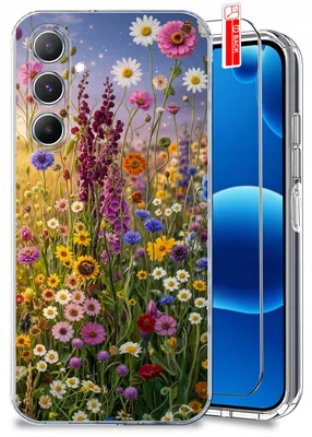 Produktbild von Hülle für Samsung M15 5G – Sommermotive, farbenfrohe, transparente Hülle + Displayschutzglas