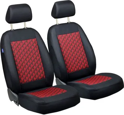Produktbild von Zakschneider Schwarz-Rote 3d Effekt Sitzbezüge für AUDI 80 Vorne Sitzbezüge