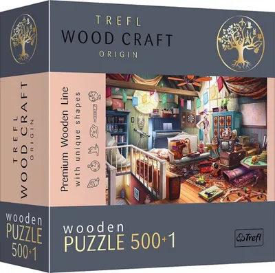 Produktbild von TREFL Wood Craft Origin Puzzle Schätze auf dem Dachboden 501 Teile