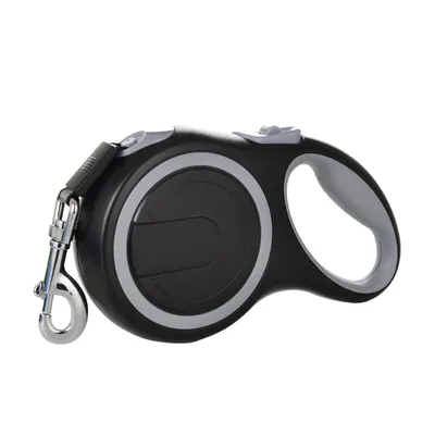 Produktbild von Hundeleine einziehbare Leine für kleine Hunde 3m / bis 15 kg Grau Automatik Rollleine Sicherheit