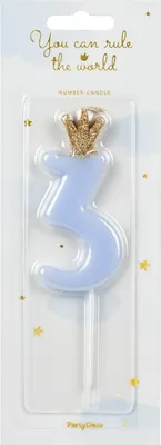 Obrázek produktu pro Narozeninová svíčka 3 modrá