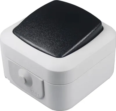 Produktbild von ChiliTec Feuchtraum Wechselschalter, IP44 250V AC 10A, Aufputz Rahmen, grau