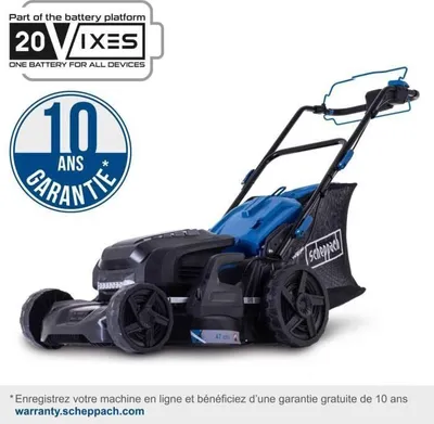 Image de Tondeuse sans fil Scheppach BC-MP470-X SET XL2x2, Coupe 73 cm, 20V IXES, Avec batterie et chargeur