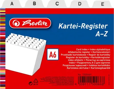 Immagine prodotto di Registri A-Z A6quer PP 25 pezzi bianchi Confezione da 96 pezzi