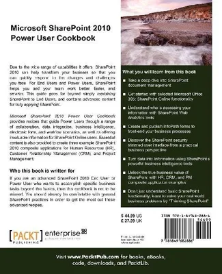 Produktbild von Microsoft Sharepoint 2010 Power User Cookbook