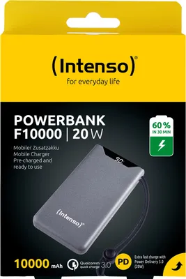 Obrázek produktu pro Intenso 7332034, 10000 mAh, Lithium-polymerová (LiPo), Power Delivery, Quick Charge 3.0, 20 W, Šedá