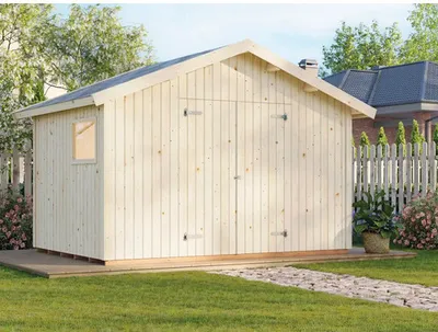 Produktbild von Gartenhaus Palmako Nils 8,2 m² inkl. Fußboden 392 x 289 cm natur