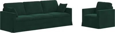 Immagine prodotto di vidaXL Set di divani, 2 pezzi, verde scuro, in velluto