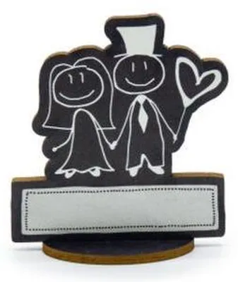 Produktbild von familiawedding 10 Tischkarten zur Hochzeit black doodle Paar-Design