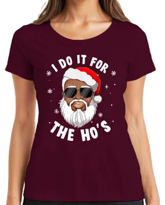 Obrázok produktu pre Vtipné dámske tričko I Do It For The Ho's Father Christmas Gift, bordová, L