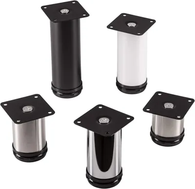 Produktbild von 4er-Set Möbelfüße Jimmy aus Edelstahl Ø 50 mm, Höhe: 80 mm