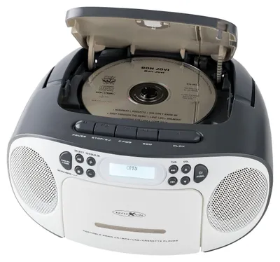 Productafbeelding van Reflexion RCR2260DAB, wit-grijs / Boombox met DAB+ en FM-radio, cassette, CD/MP3-speler, USB-poort en AUX-ingang
