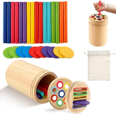 Obrázek produktu pro Montessori hračka 2 v 1 pro děti od 1 do 3 let, senzorická hračka