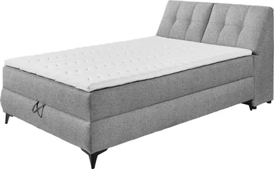 Produktbild von Boxbett >ATLANTIS 6< 140x200 cm Liegefläche, Bezug grey - 145x102x240cm (BxHxT)