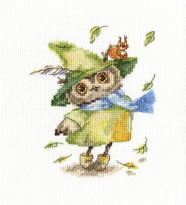 Produktbild von RTO Kreuzstich Set "Laubfall" C228, Zählmuster, 15x16 cm