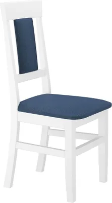 Produktbild von Gepolsterter Massivholz-Stuhl Küchenstuhl Esszimmerstuhl in navyblau V-90.71-25WP27