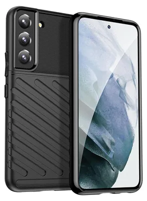 Produktbild von Conie Schutzhülle für Samsung Galaxy S21 Tasche Silikon Case Muster Cover Bumper TPU Hülle in Schwarz