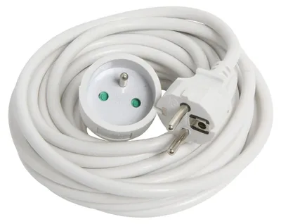 Zdjęcie produktu dla Przedłużacz DEBFLEX - Przedłużacz 10 m, kabel HO5VV - F 3g1,5, biały, 2P+T, 16A - 335261