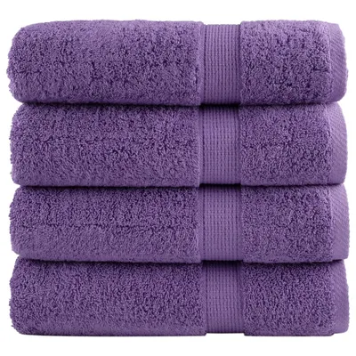 Obrázek produktu pro Premium ručníky SOLUND 4 ks fialové 70 x 140 cm 600 g/m²