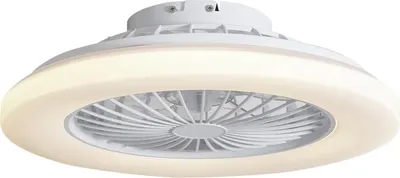 Zdjęcie produktu dla Wentylator sufitowy biały 48,5 cm z LED z możliwością ściemniania w Kelwinach z pilotem - Clemo