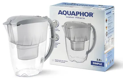 Image de Carafe filtrante Aquaphor Simple 2,8 l Gris